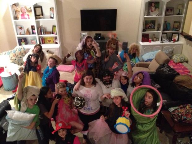 All the crazy 7th grade girls getting ready to do the Harlem Shake!