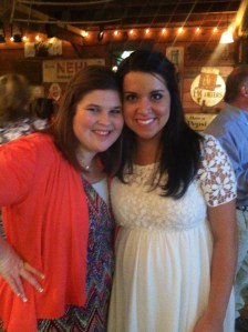 Lindsey and I at the rehearsal dinner. 