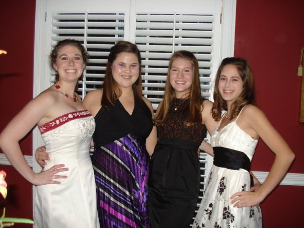 Anna, me, Rachel, and Cara the night we came up and planned Love Story